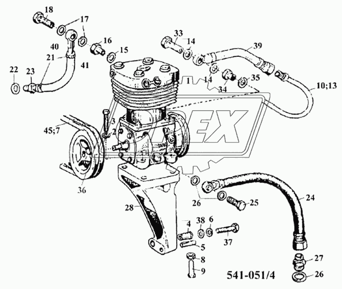 Компрессор и его привод двигателя D10TSLL-160E2