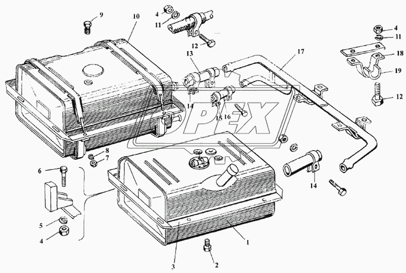 Топливный бак двигателя D10TSLL-160E2