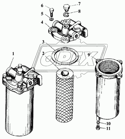 Фильтр грубой очистки топлива двигателя ЯМЗ-236НЕ и ЯМЗ-236А