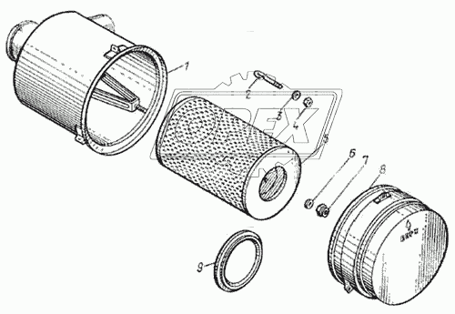 Фильтр воздушный двигателя ЯМЗ-236НЕ и ЯМЗ-236А