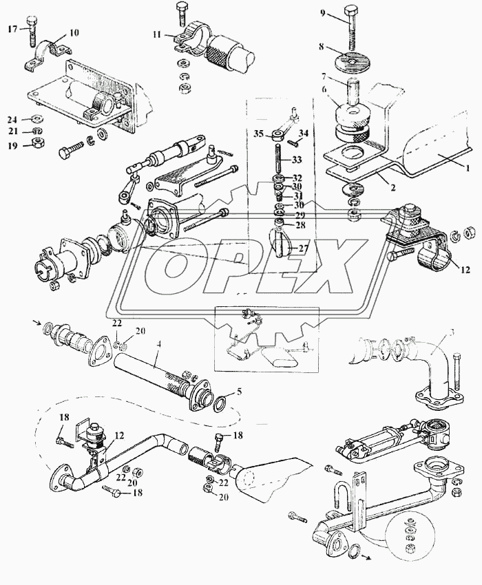 Система выпуска отработавших газов двигателя D10TSLL-160E2