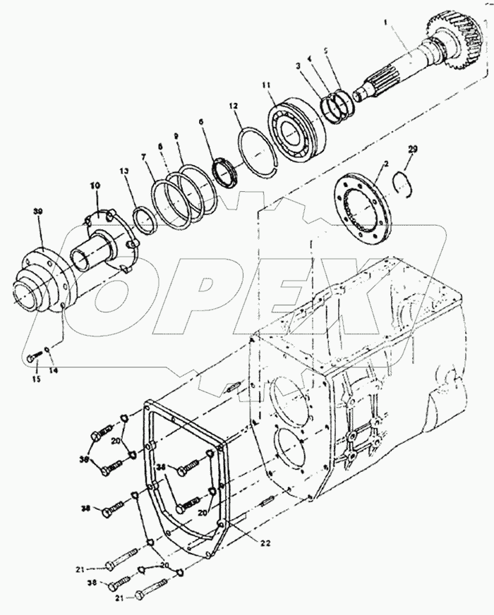 Механизм коробки передач (модель 52527)