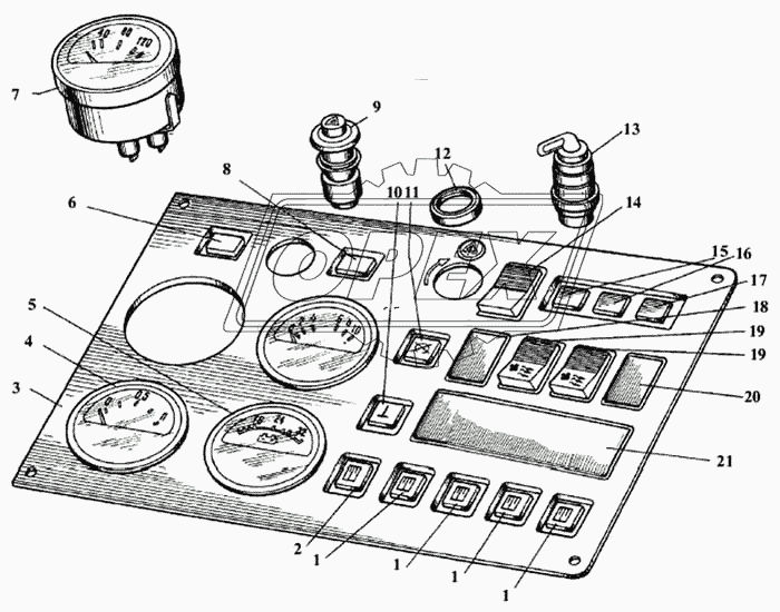 Панель щитка приборов правая