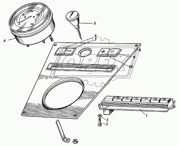 Панель щитка приборов средняя