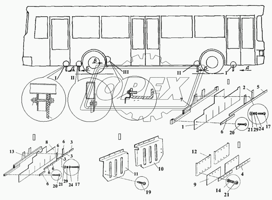 Установка брызговиков