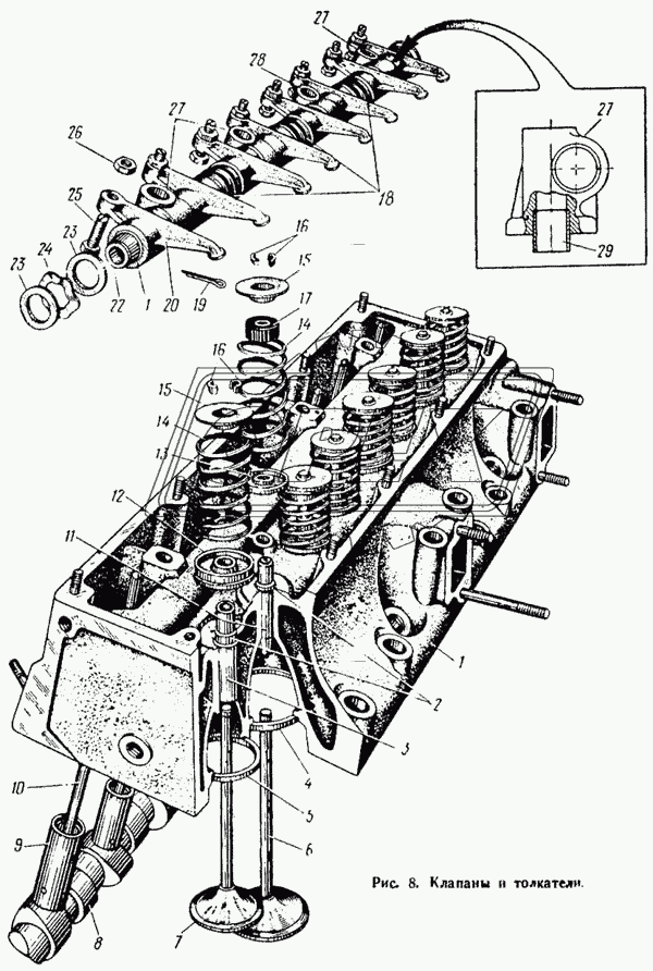 Клапаны и толкатели