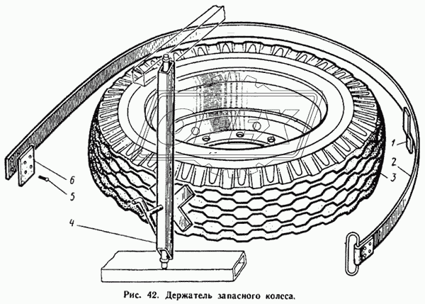 Держатель запасного колеса