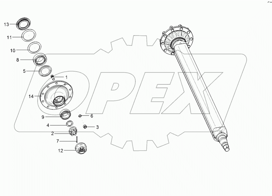 55010221 Running axle