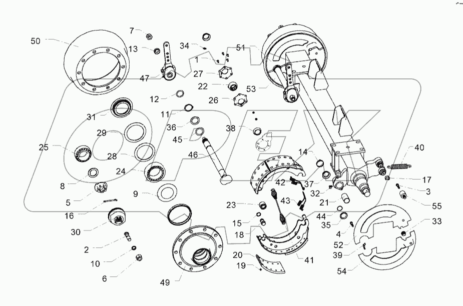 55010248 Braking axle
