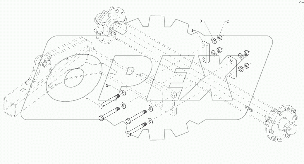 55010348 Set of fittings braking axle