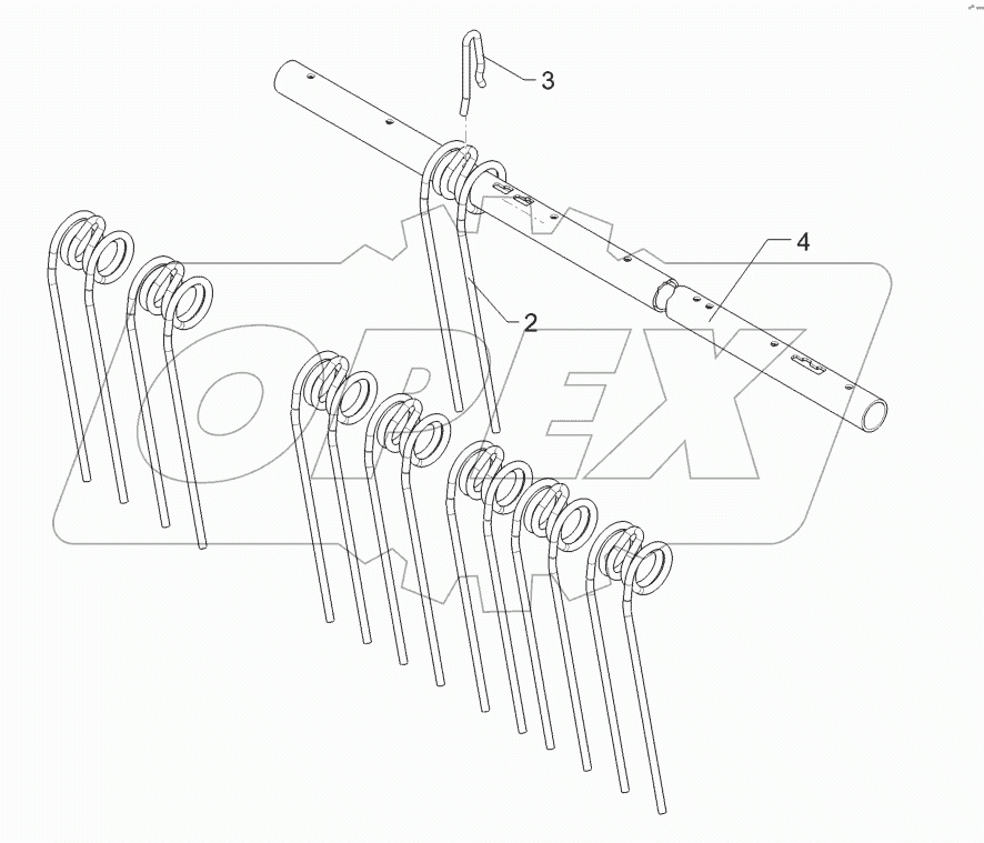 62210487 Rebound harrow