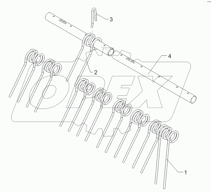62210488 Rebound harrow