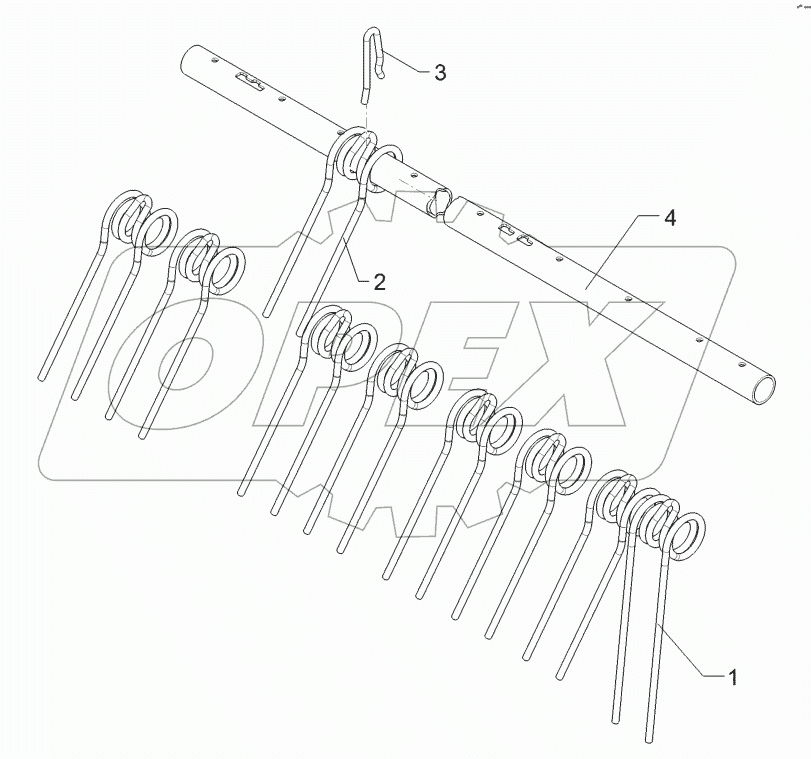 62210490 Rebound harrow