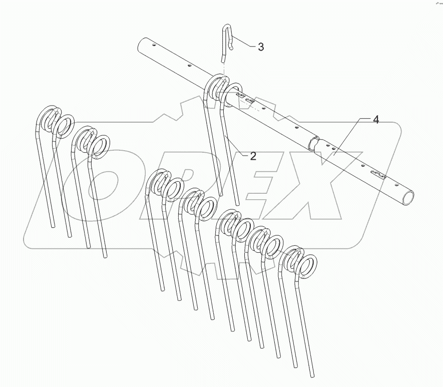 62210491 Rebound harrow