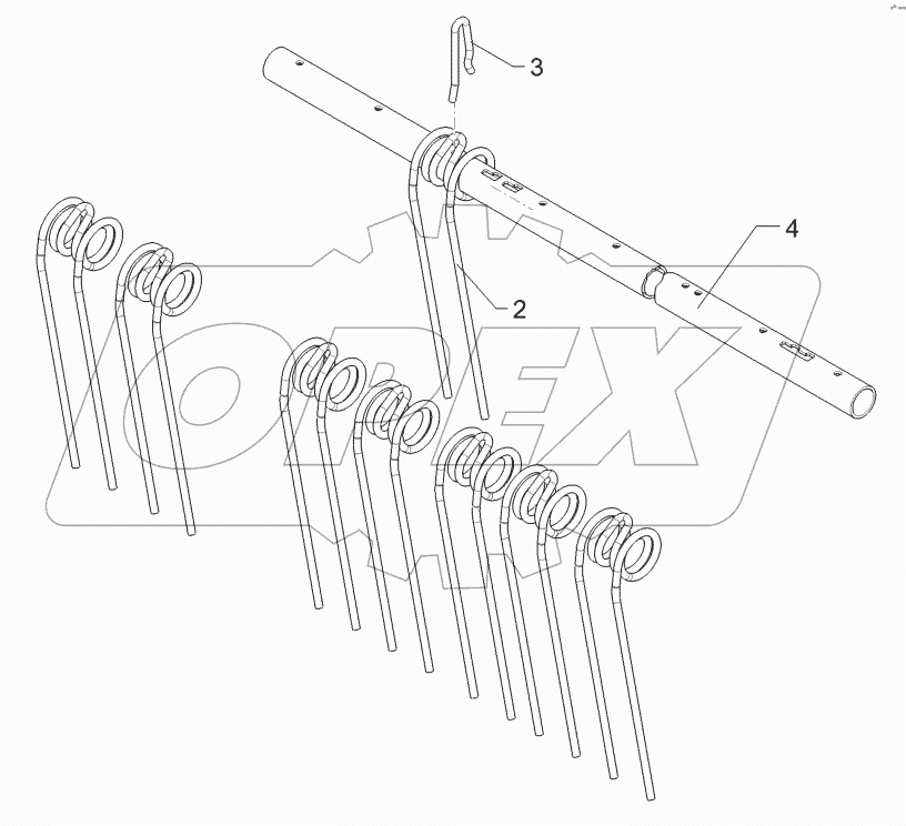 62210493 Rebound harrow