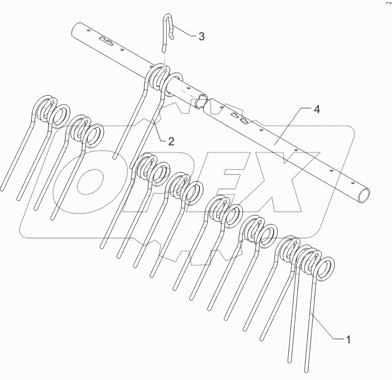 62210494 Rebound harrow