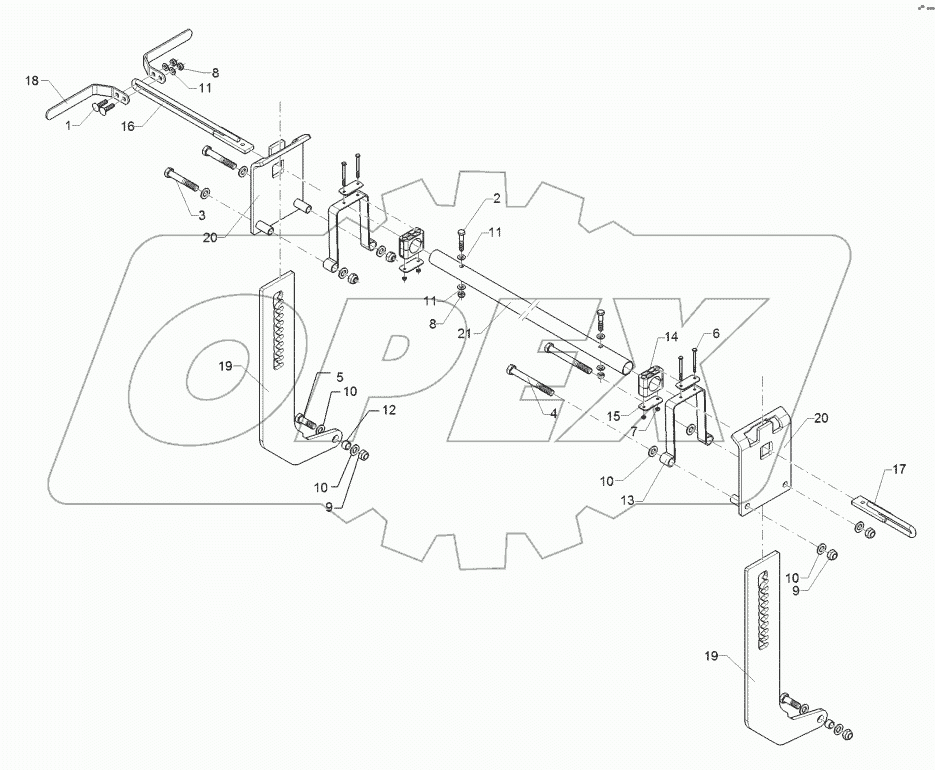 62210522 Levelling harrow adjustement
