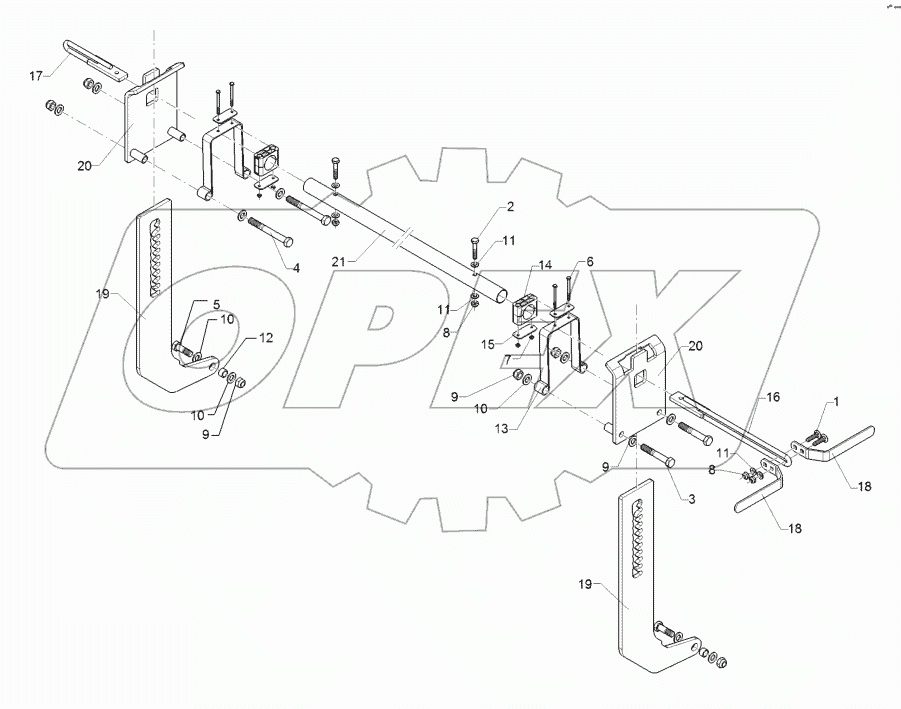 62210523 Levelling harrow adjustement