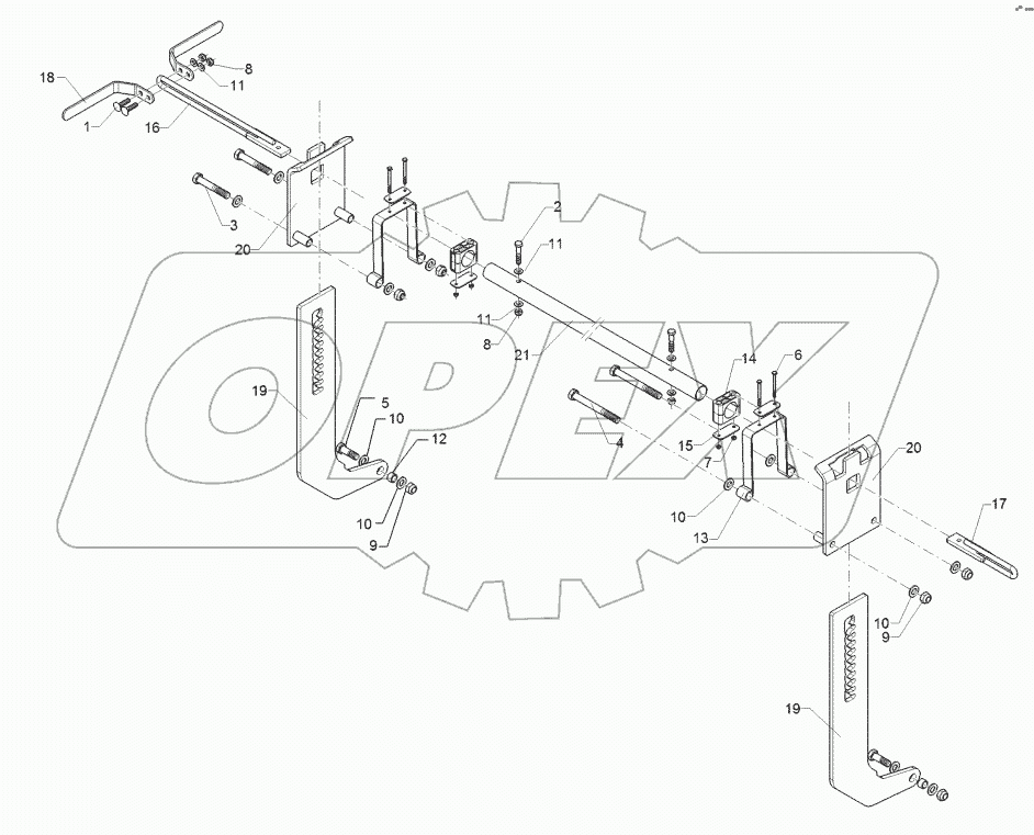 62210524 Levelling harrow adjustement