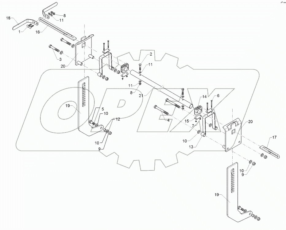 62210526 Levelling harrow adjustement