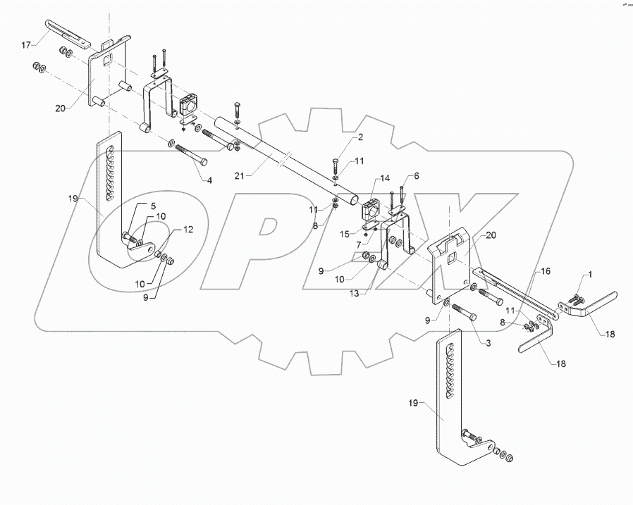 62210527 Levelling harrow adjustement