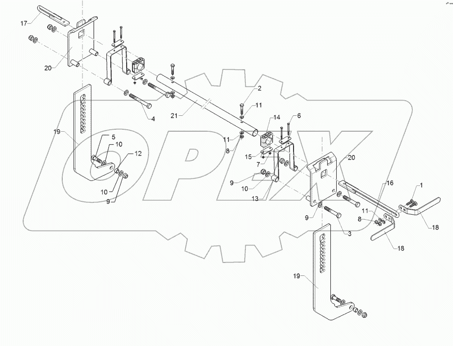 62210529 Levelling harrow adjustement