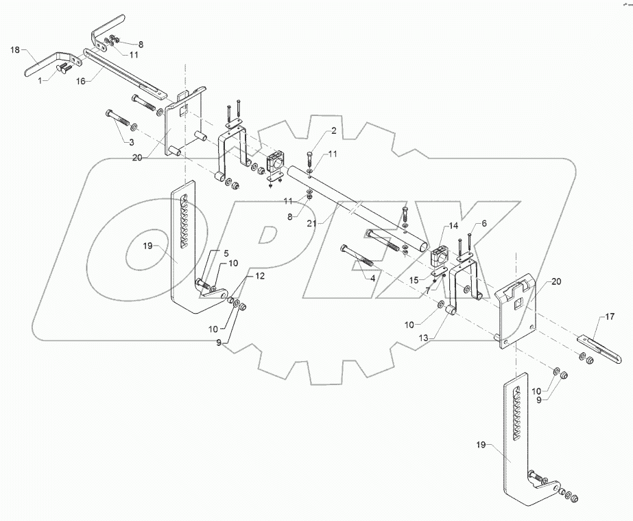 62210530 Levelling harrow adjustement