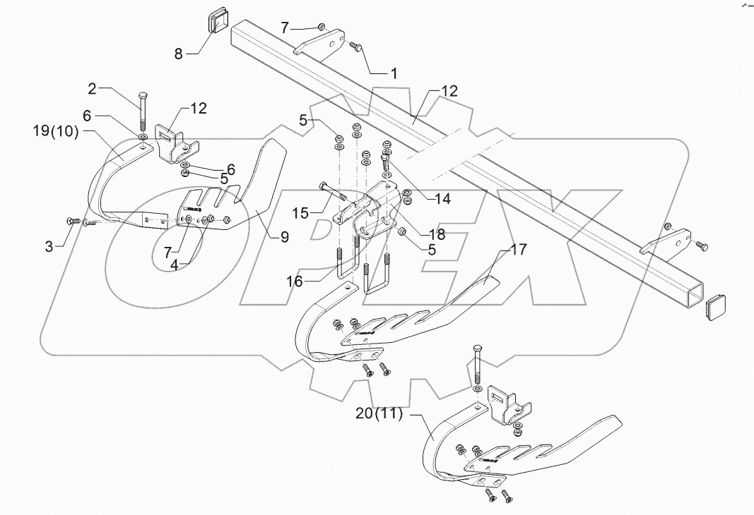 62210532 Levelling harrow