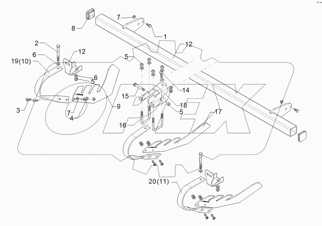 62210534 Levelling harrow