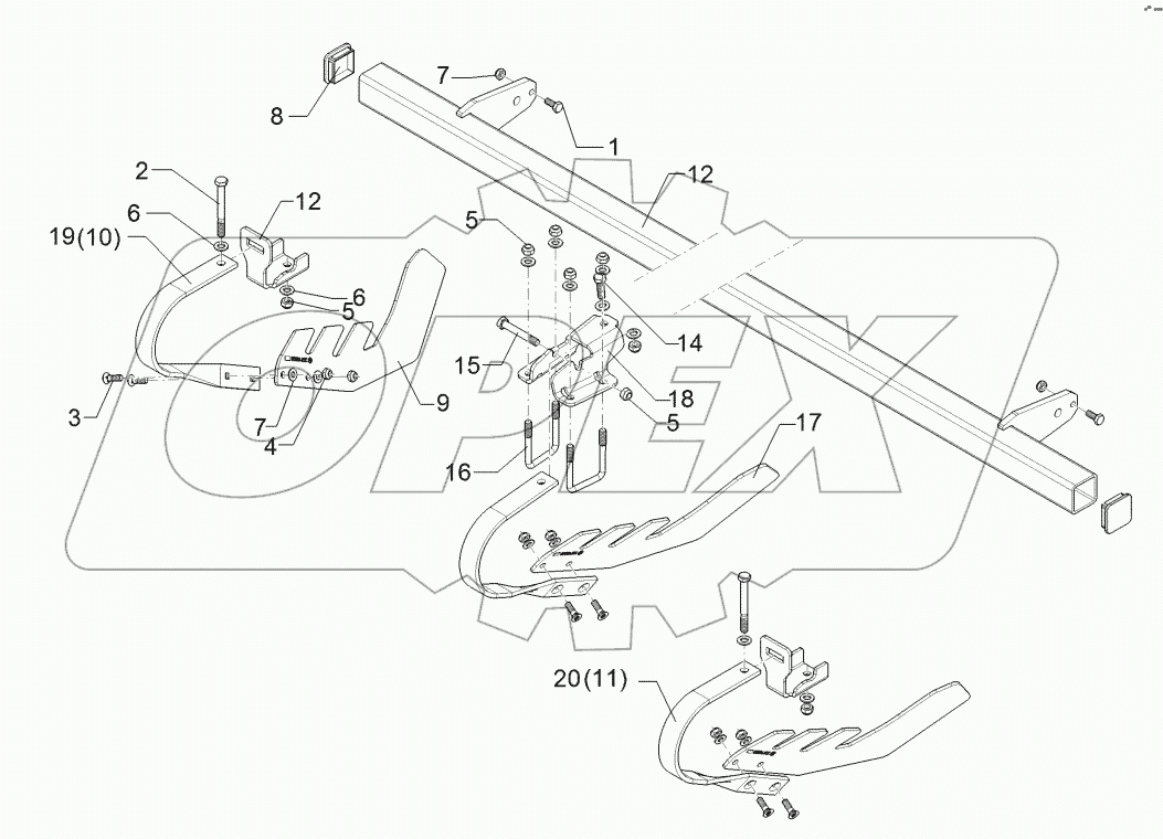 62210536 Levelling harrow