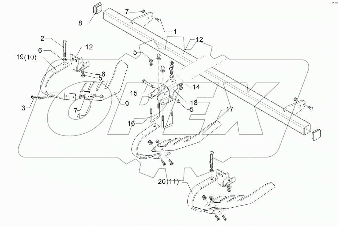 62210538 Levelling harrow