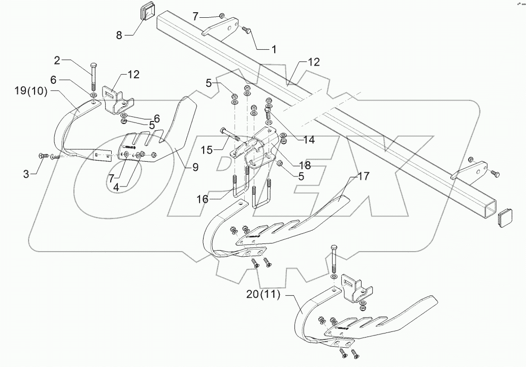 62210540 Levelling harrow