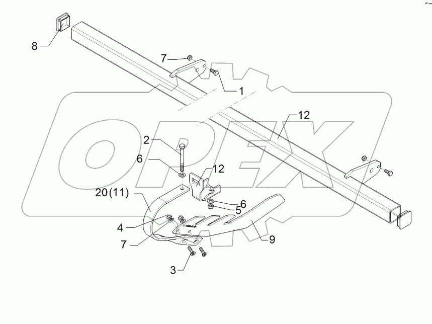 62210541 Levelling harrow