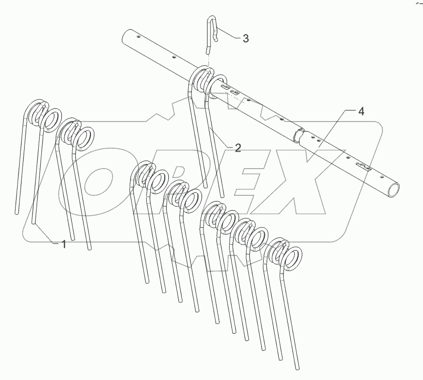 62210561 Rebound harrow