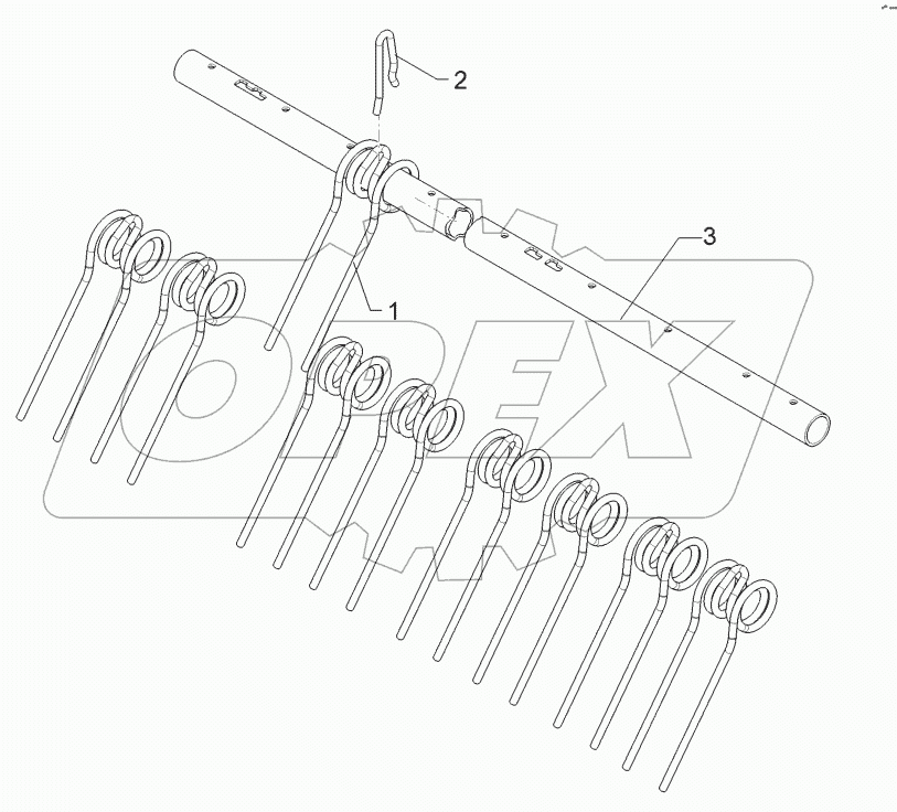 62210562 Rebound harrow