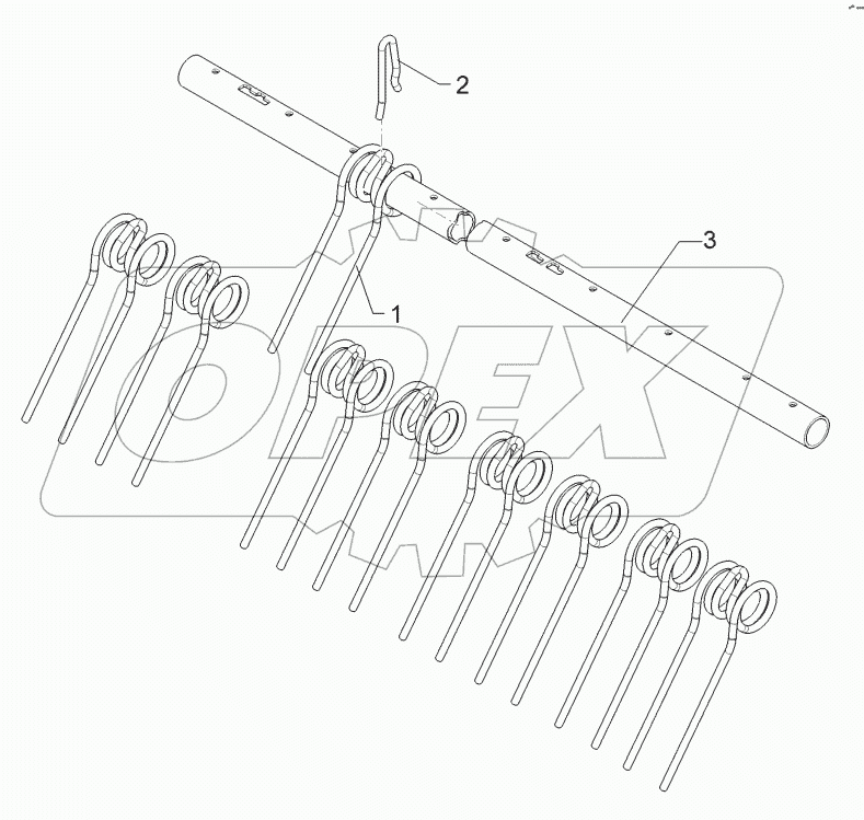 62210566 Rebound harrow