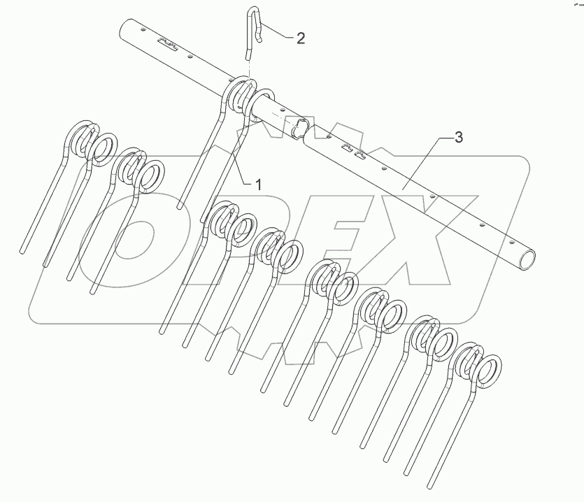 62210568 Rebound harrow
