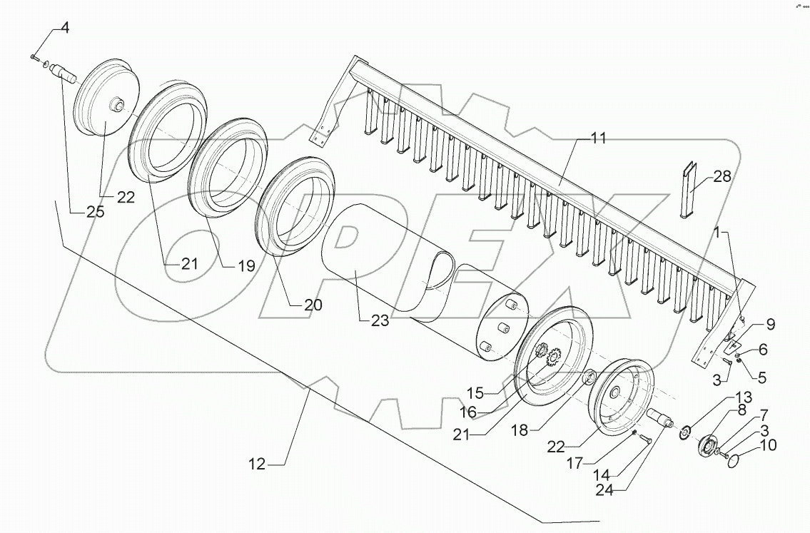 6226873 Rubber ring roller