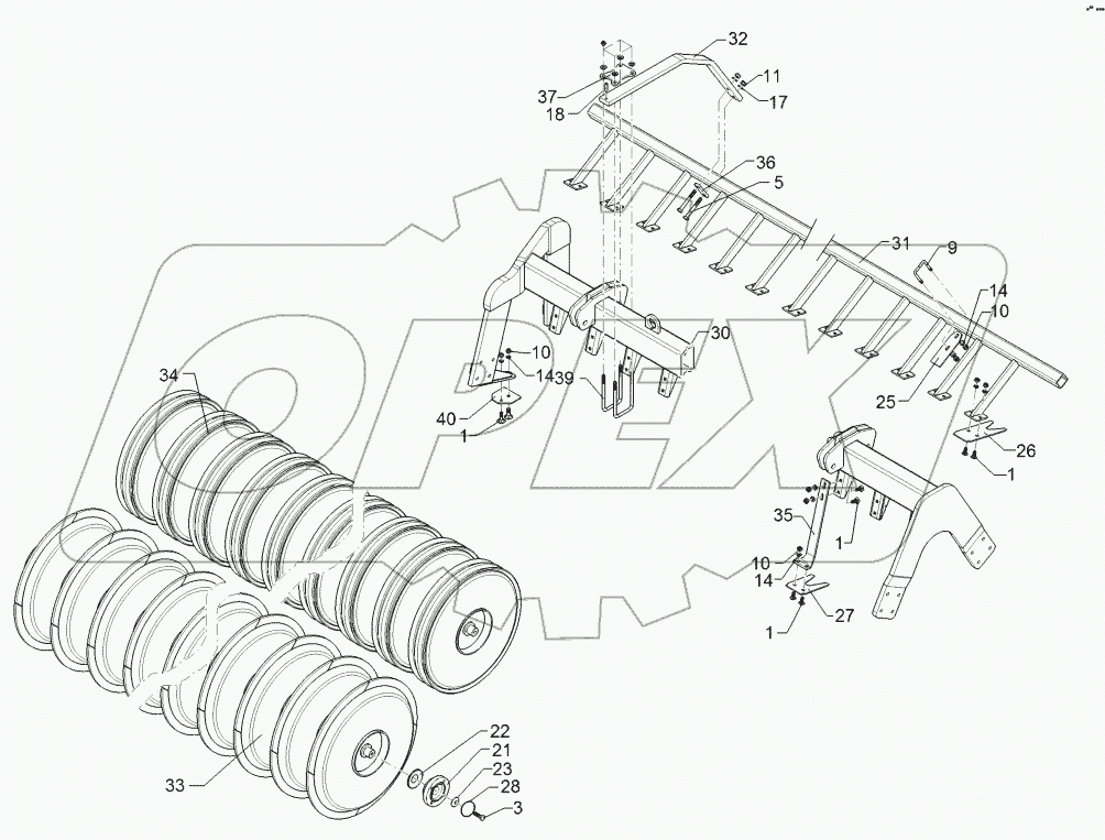 62210383 Packer profile roller