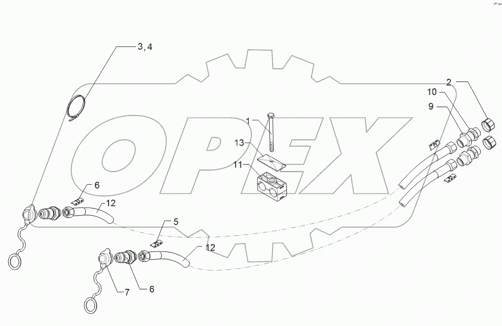 67510946 HY supply pipe folding device