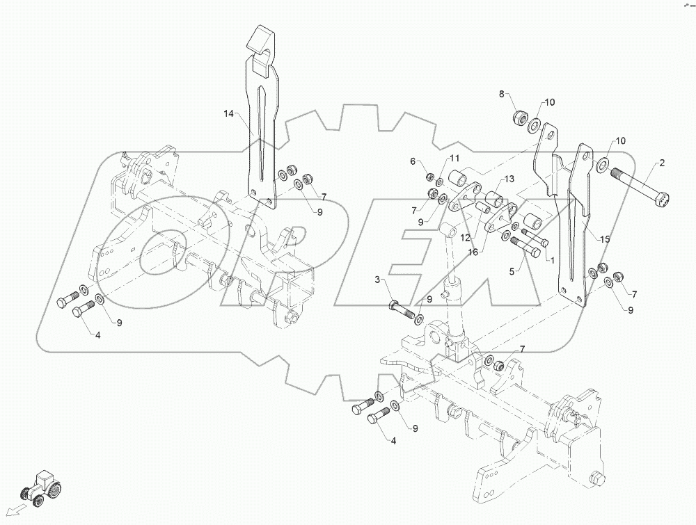 61710055 HY-assemb.locking device frame