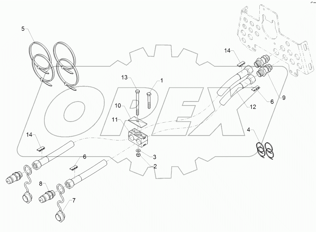 67511148 HY supply pipe lift linkage