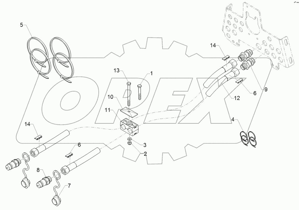 67511150 HY supply pipe lift linkage