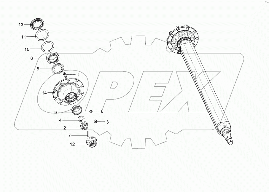 55010221 Running axle