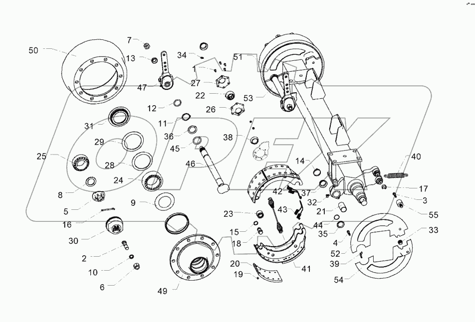 55010248 Braking axle