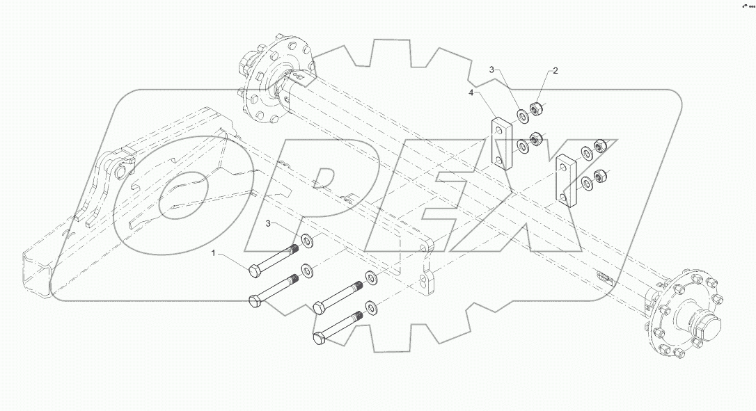 55010348 Set of fittings braking axle