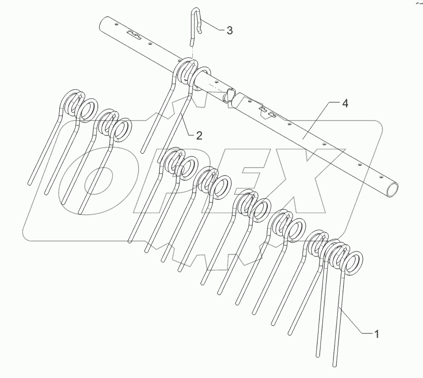 62210490 Rebound harrow
