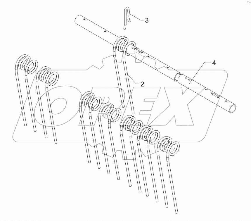 62210491 Rebound harrow