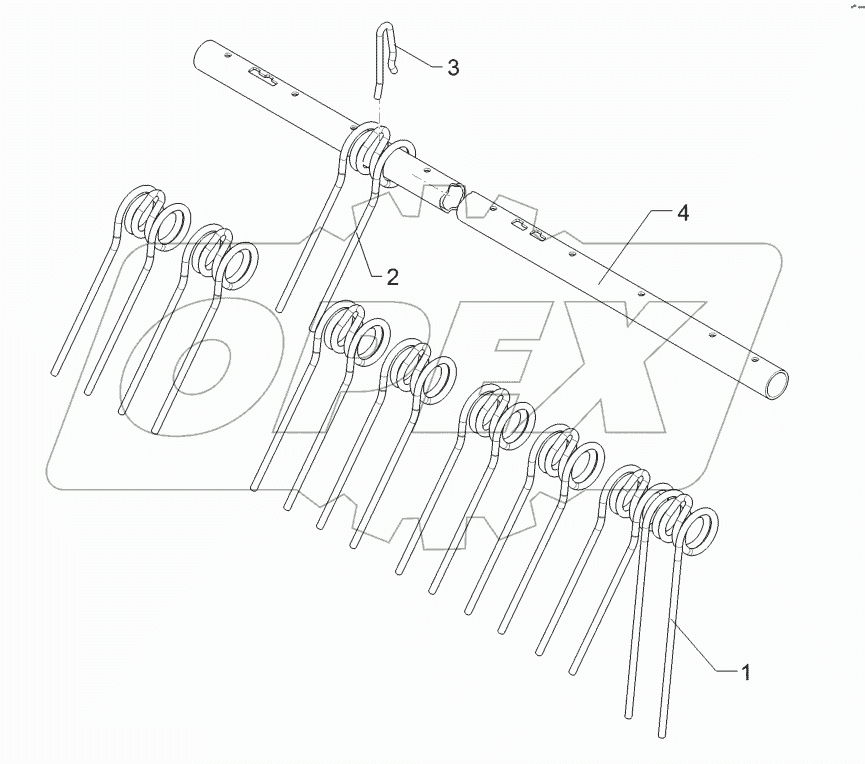 62210492 Rebound harrow