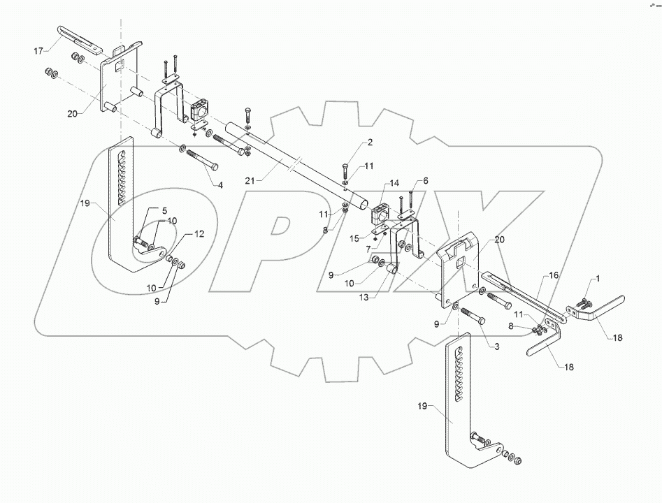 62210523 Levelling harrow adjustement